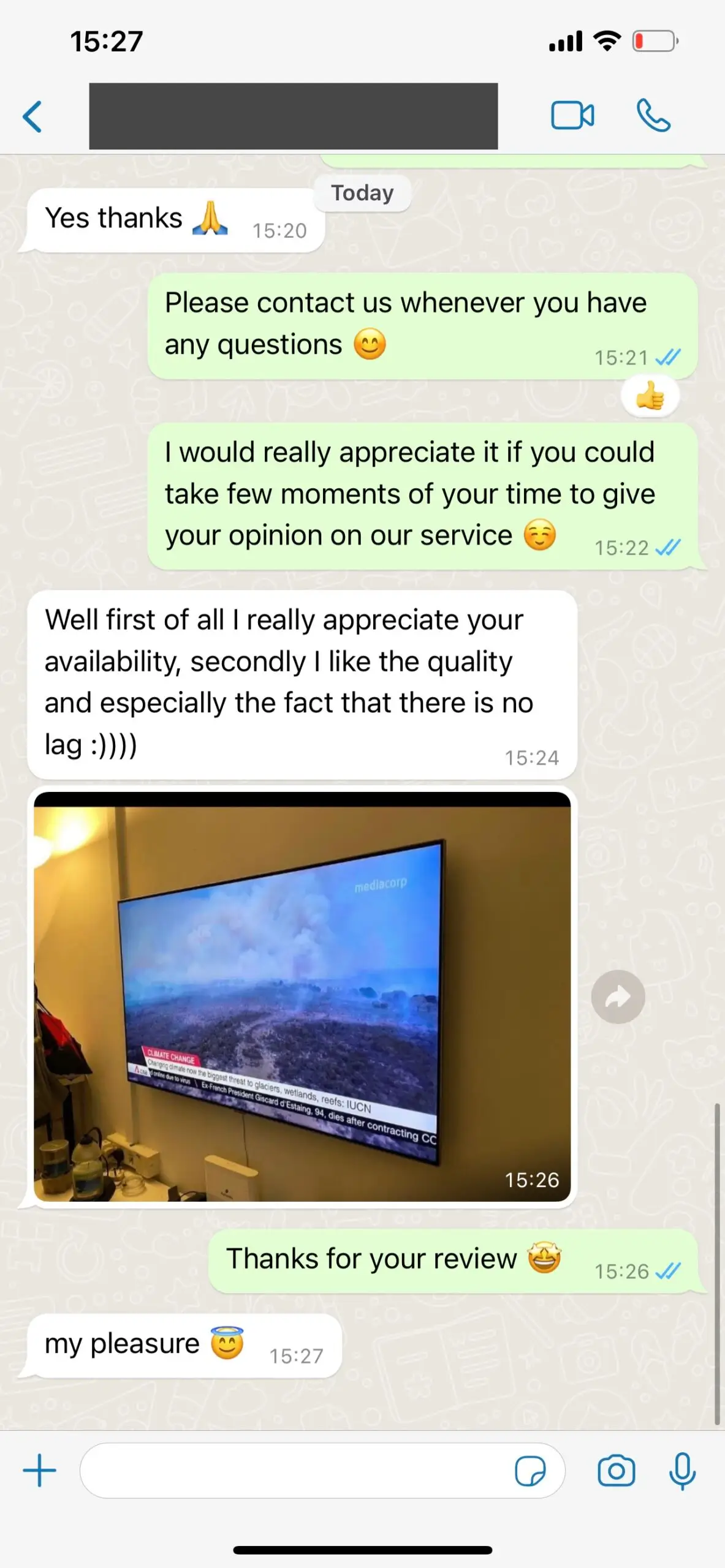 Avis client BodoxTV WhatsApp